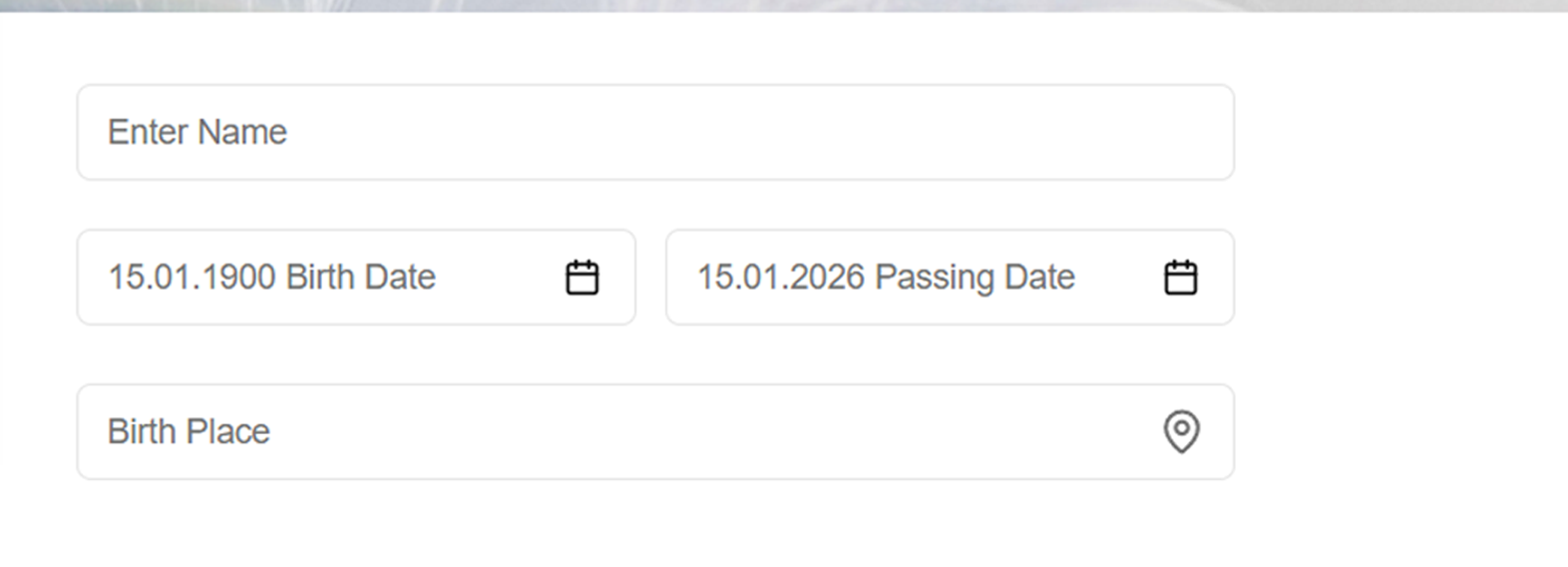 Enter details